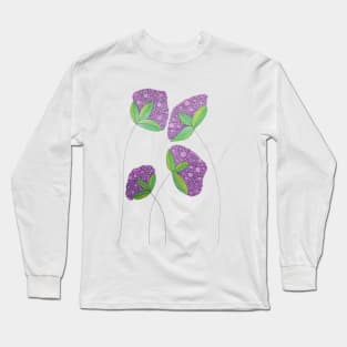 purple flowers Long Sleeve T-Shirt